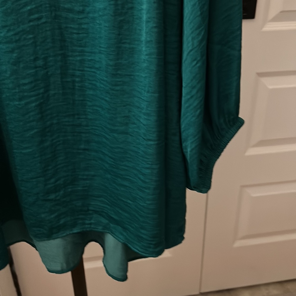 Jones New York Teal Blouse #sh0065 - Picture 3 of 6